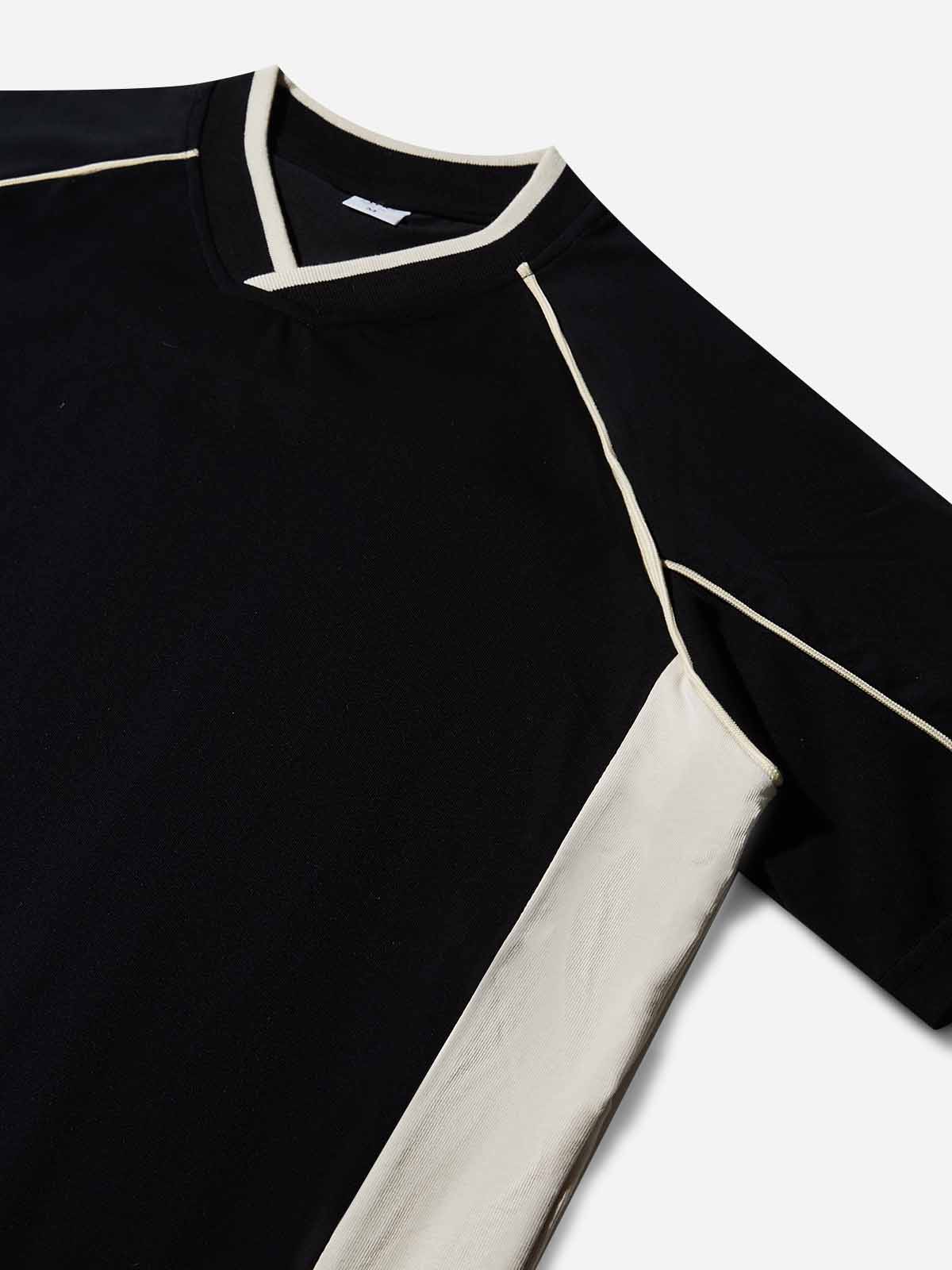 Liquid Metal Teeth Ice Cube Print Preppy Style T-shirt