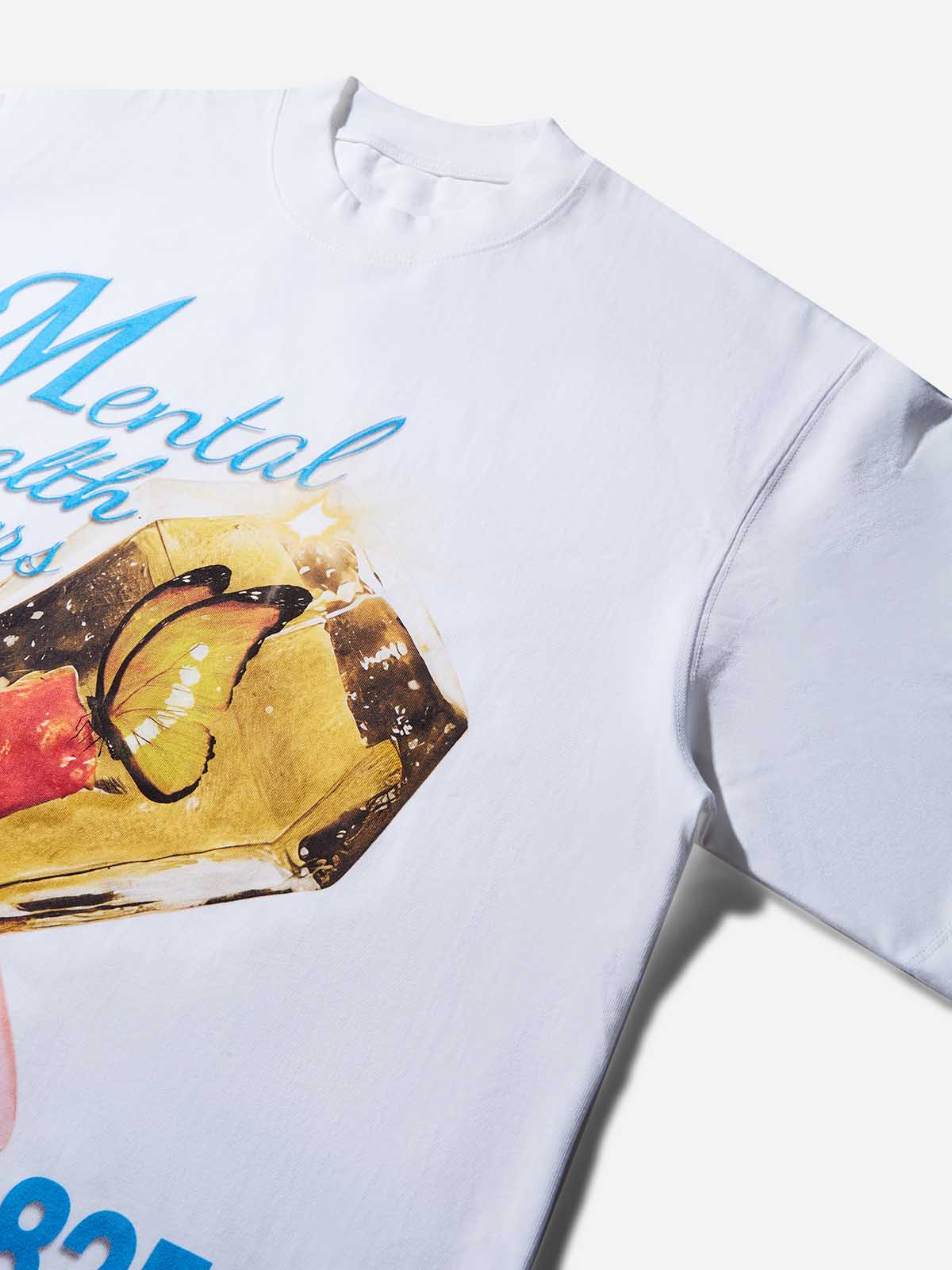 Amber Butterfly Diamond Lollipop Print T-shirt