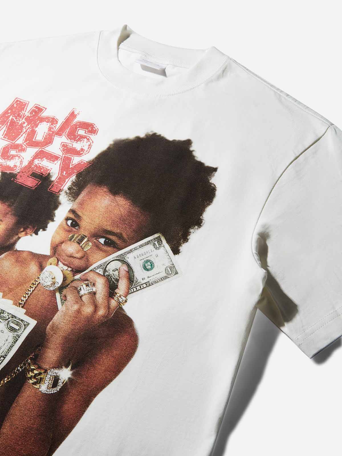Money & Kids Vintage Print T-shirt