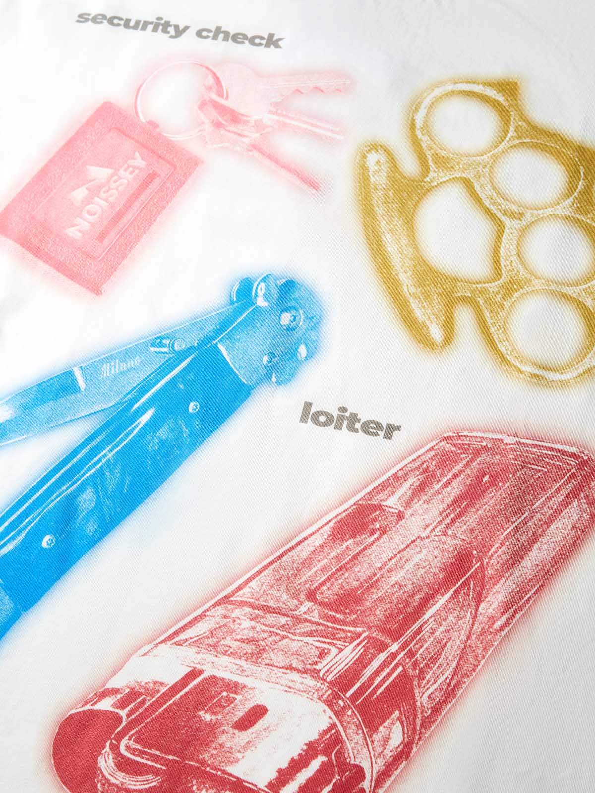 "SECURITY CHECK" Double-Sided Print Boxy Oversized T-Shirt