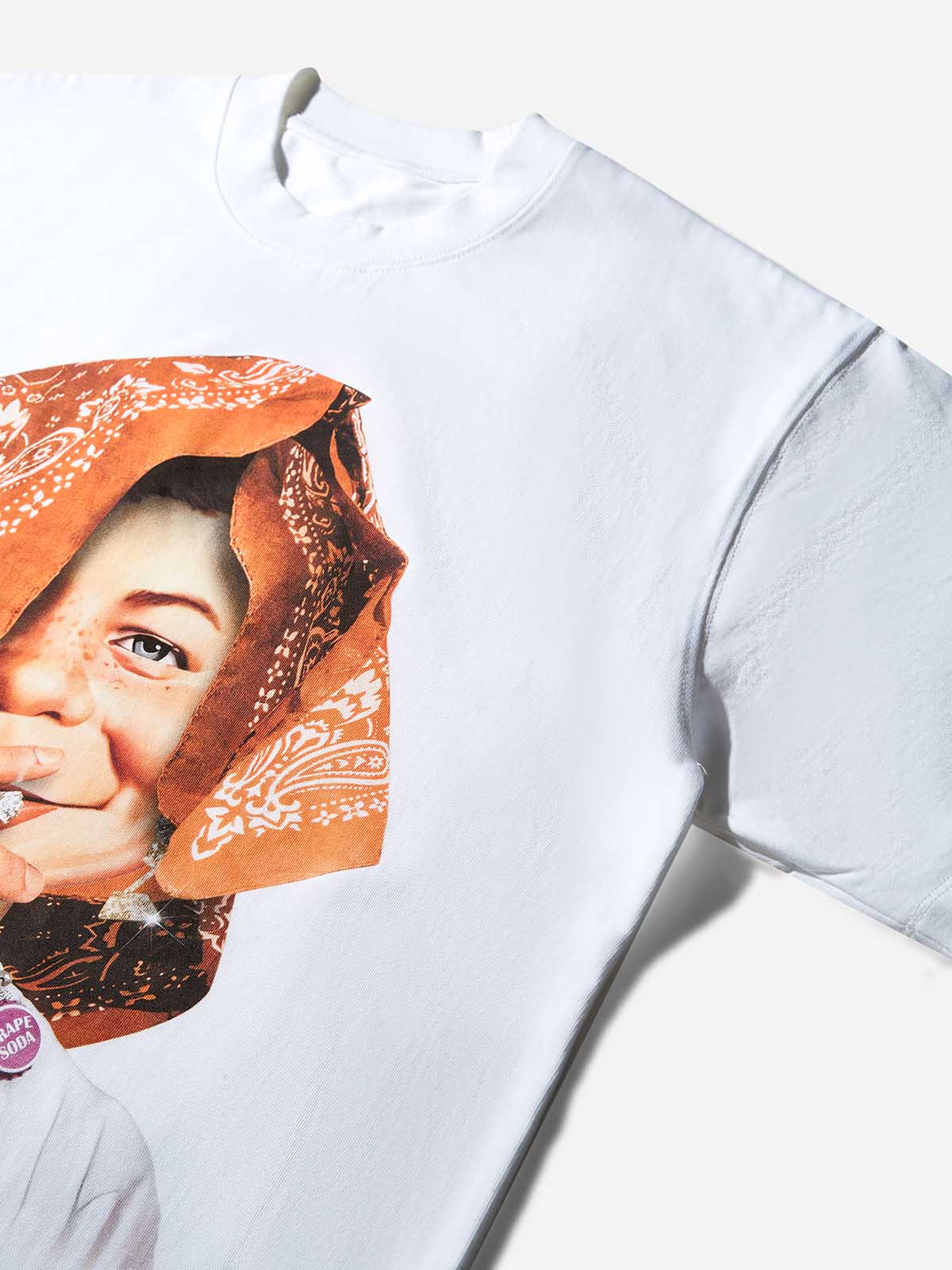 Bad Boy with Headscarf Covered Print T-shirt