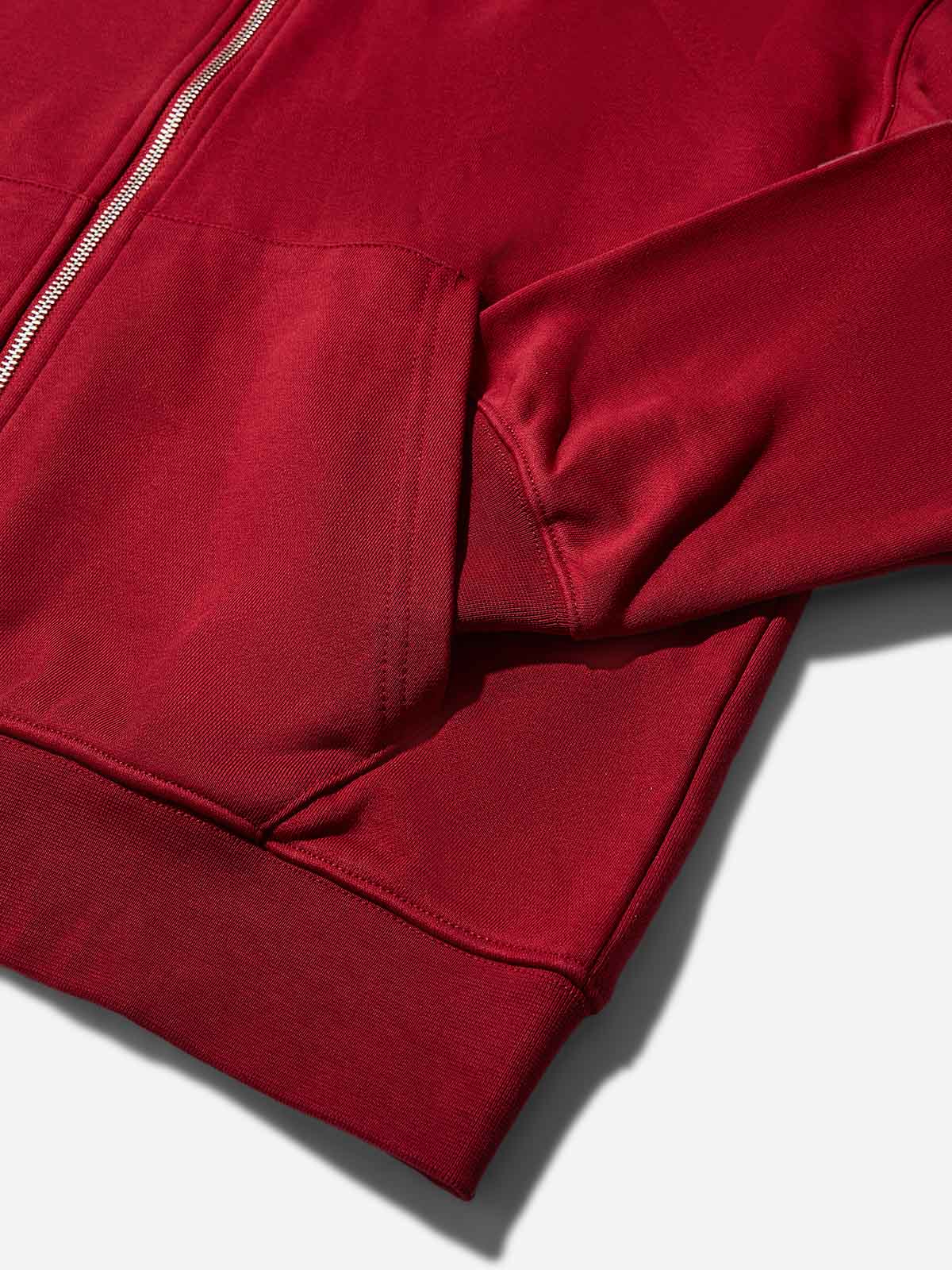 The Virgin Mary and Her Diamond-Robed Print Red Hoodie