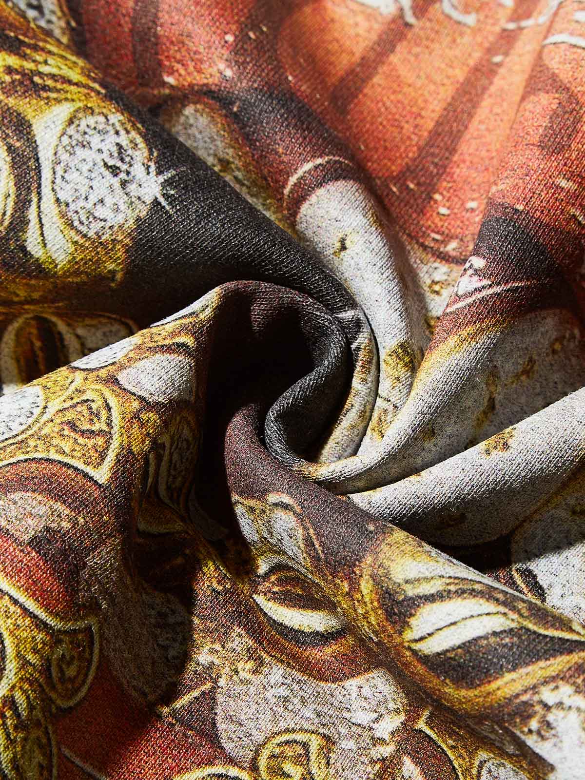 Golden Diamond Jewelry Grills Print Thin hoodie