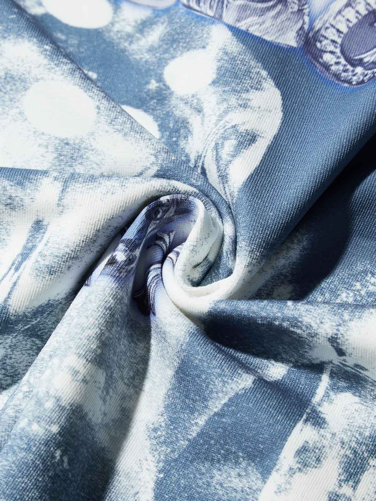 Blue Screen Grills Print Boxy Oversized T-shirt