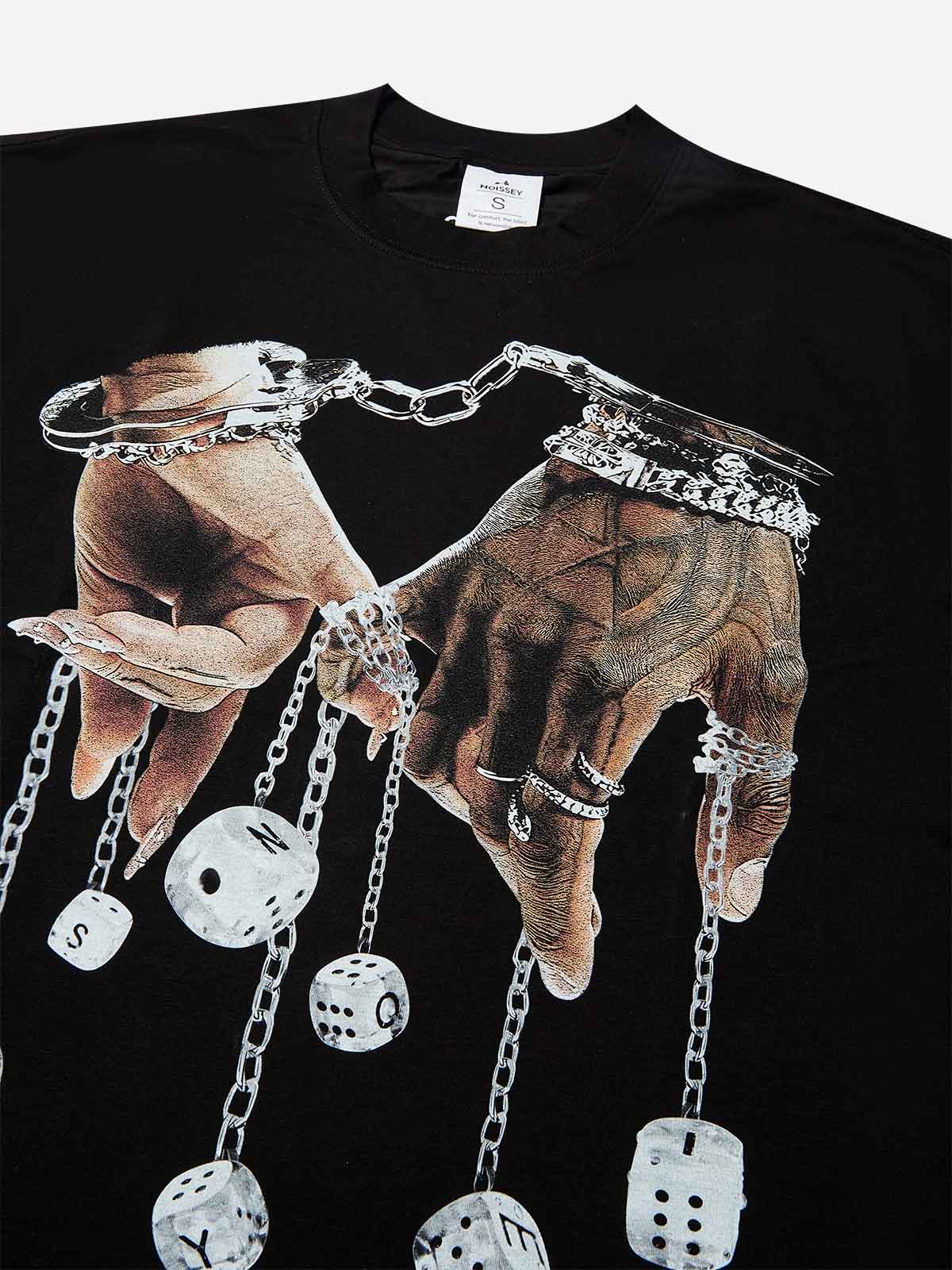 Boxy oversized T-shirt "Make a Promise" Print