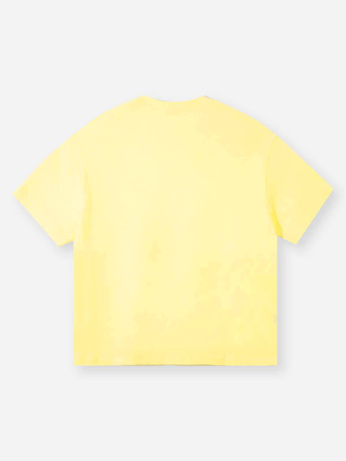 Lemon Yellow Gem Lip Print T-shirt