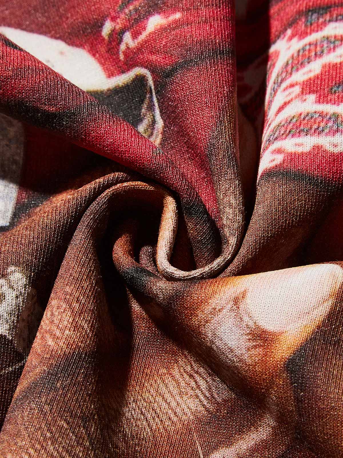 Paisley Art Headscarf Portrait Preppy Style T-Shirt