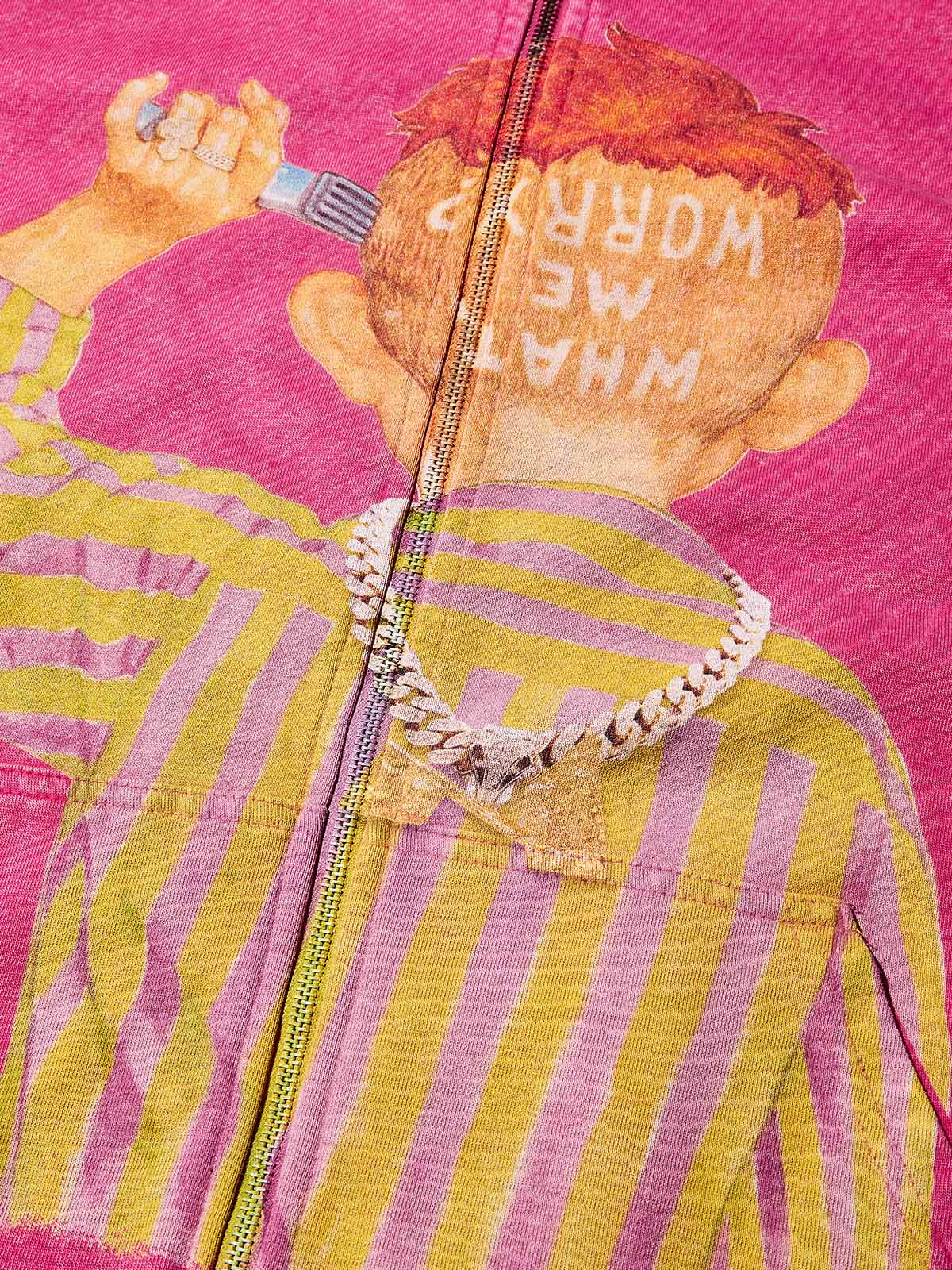 "What? me worry" Bad Boy Back Figure Print Hoodie