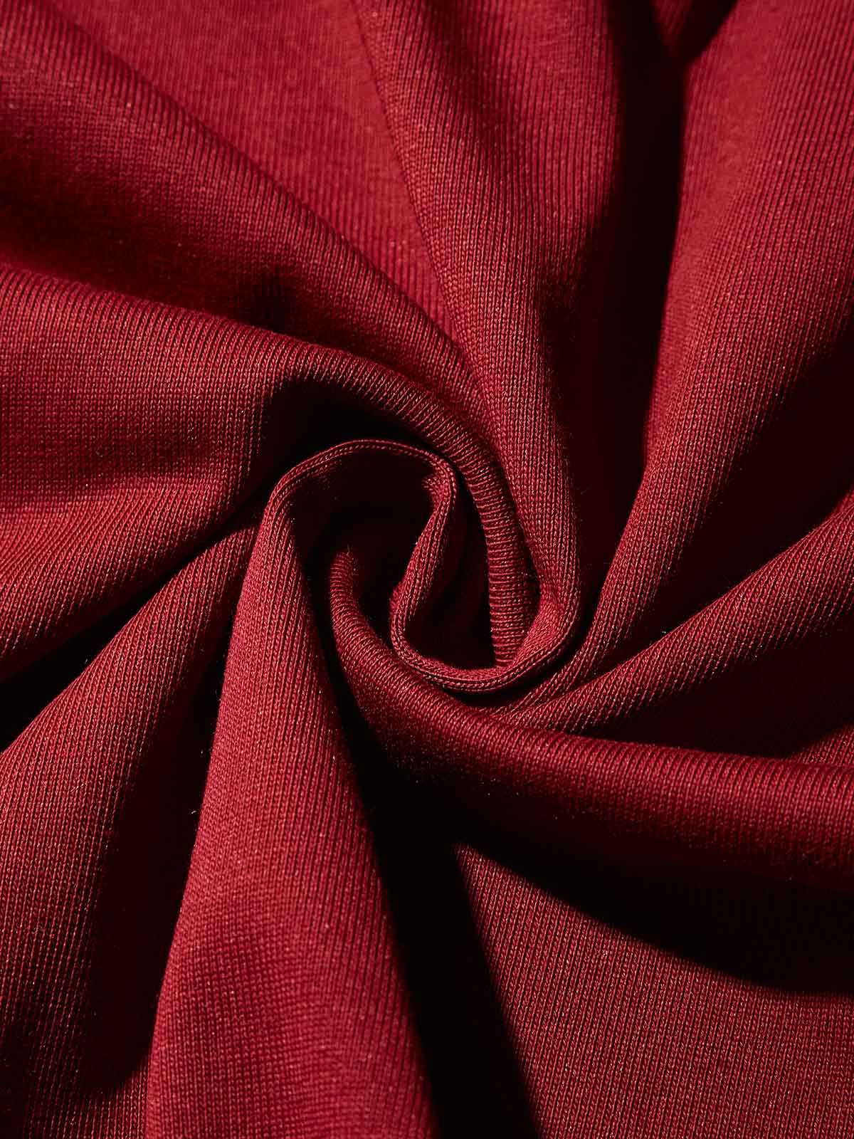 Racing Red Print Preppy T-shirt