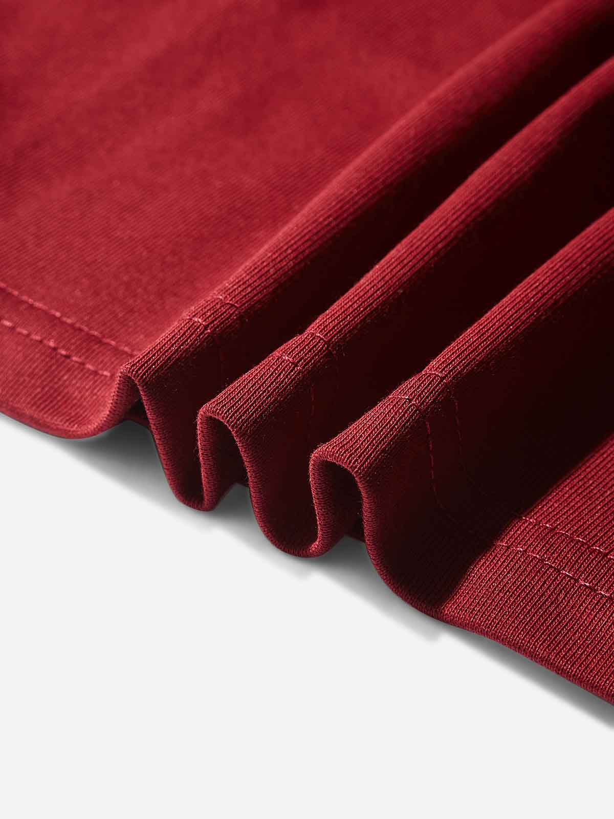 Racing Red Print Preppy T-shirt