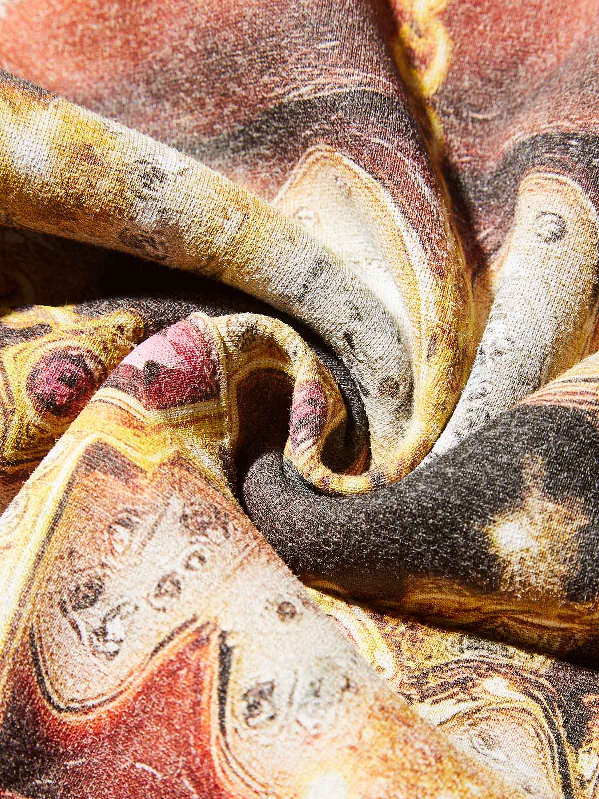 Golden Cross Diamond Patch Grills Print Sweat-Wicking Tech Fabric Hoodie