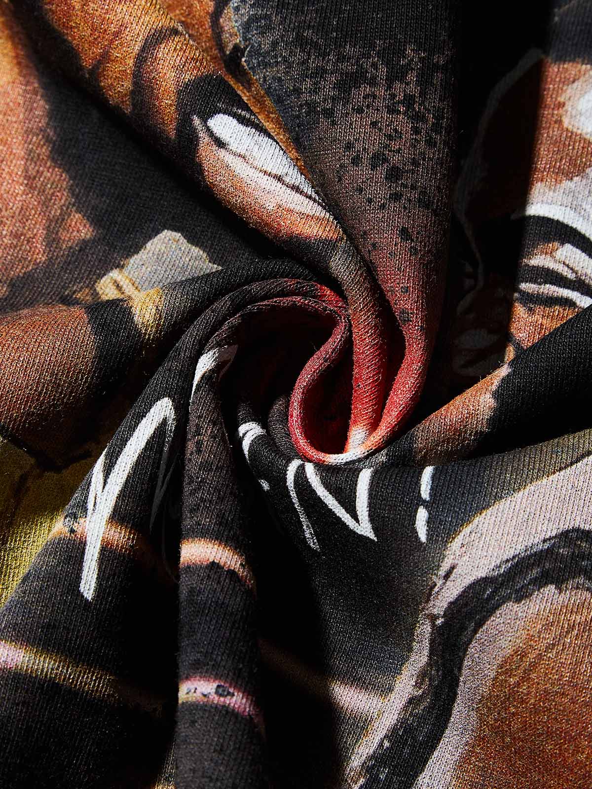 DAP ME UP! Black Oversized Printed T-shirt