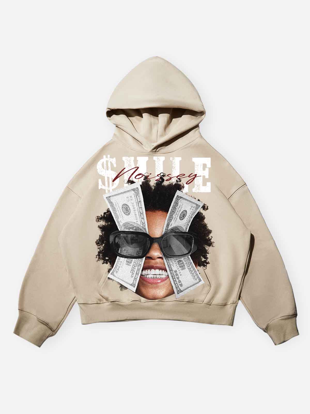 Child's Smile Print Boxy Tech-Fabric Hoodie