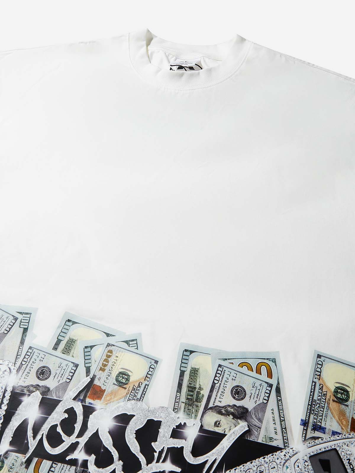 Boxy Oversized T-Shirt with "Pin Money at Waist" Print
