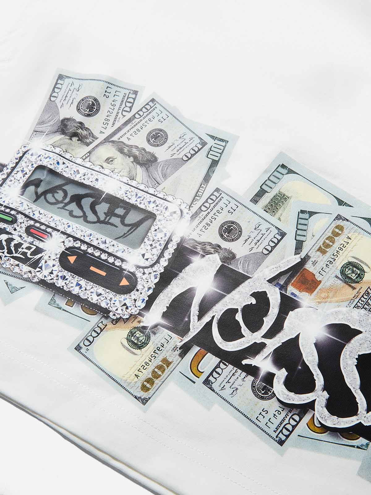 Boxy Oversized T-Shirt with "Pin Money at Waist" Print