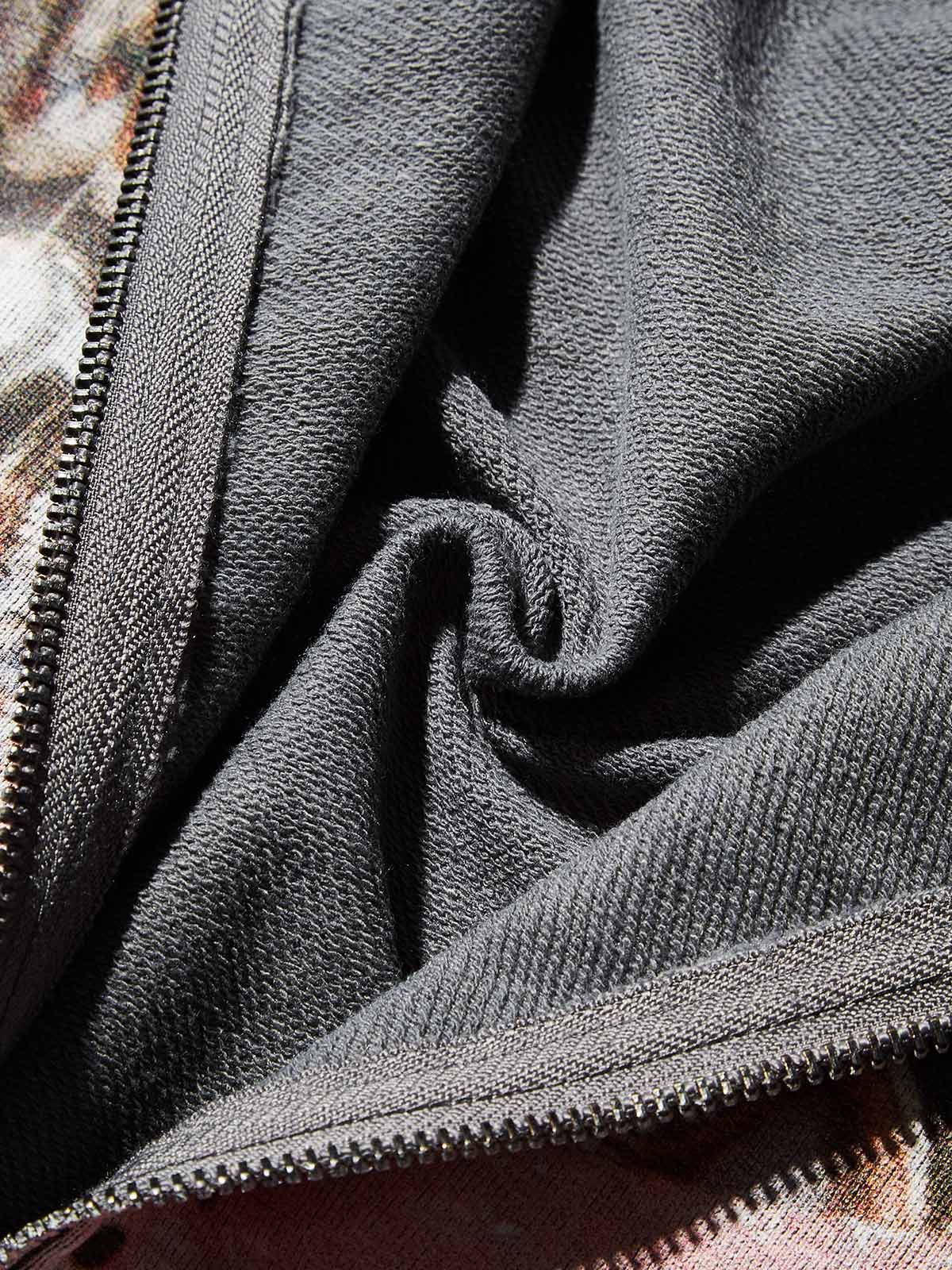 The Last Supper Grills Gray Washed Printed Hoodie