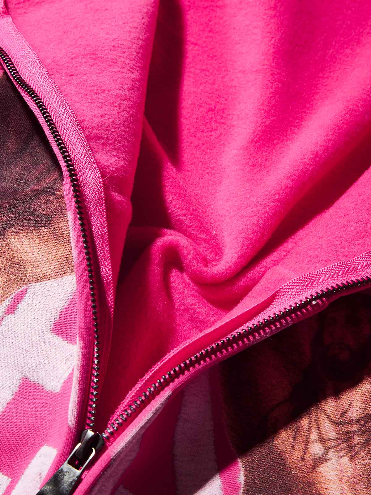 HATERS PRESSED! Pink Warm Printed Hoodie