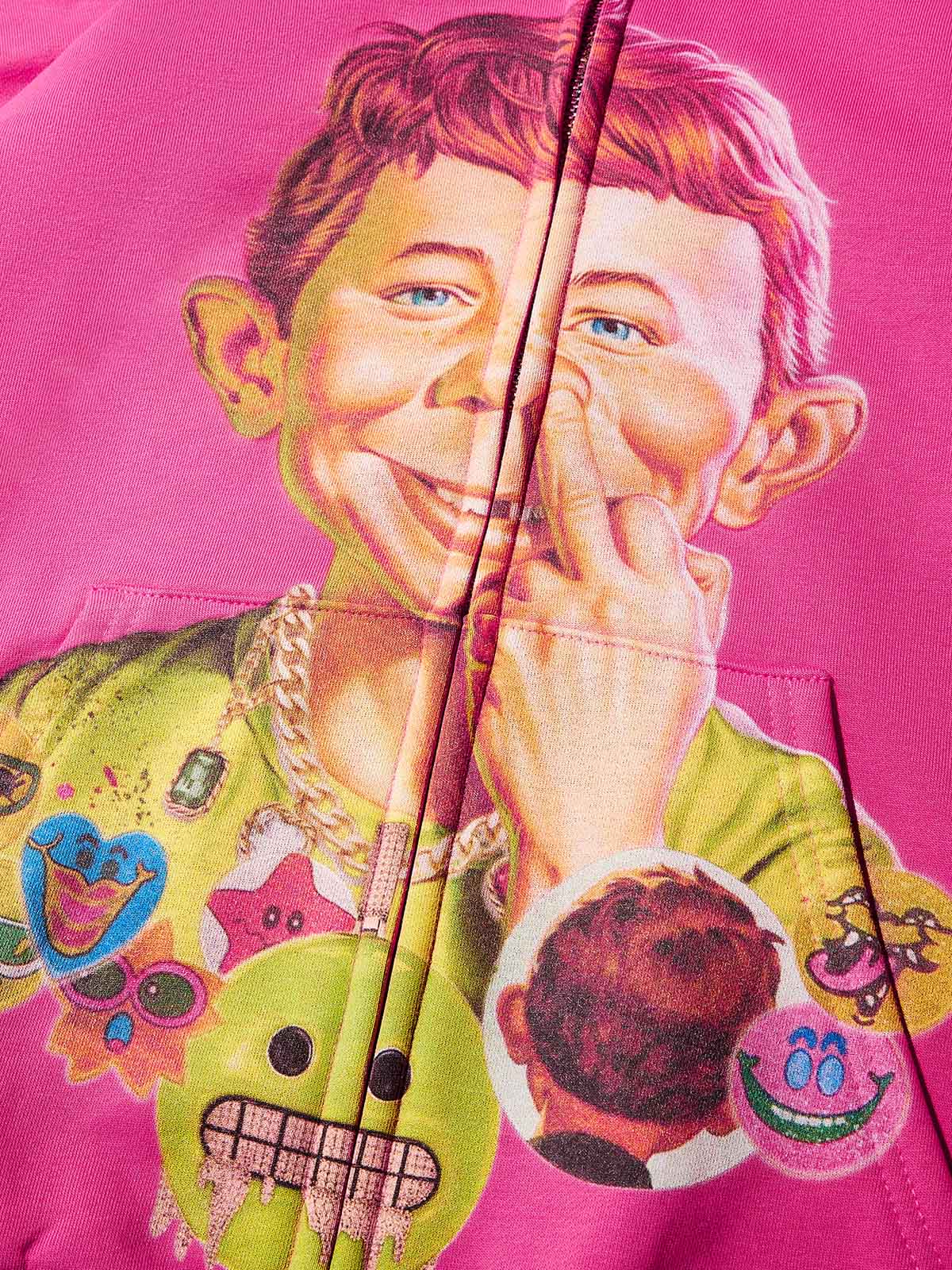 Bad Boy Hip-Hop Style Distressed Print Hoodie