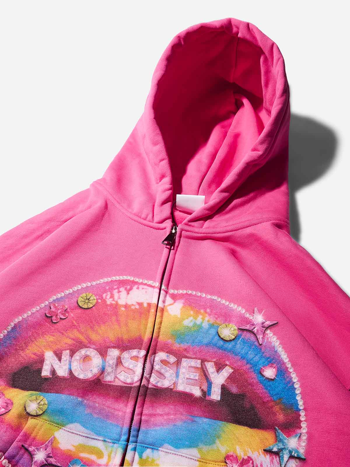 Rainbow Lip Grills Pink Warm Hoodie