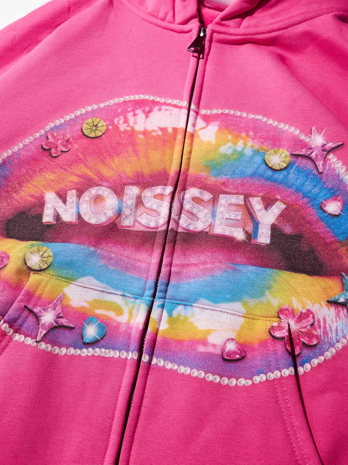 Rainbow Lip Grills Pink Warm Hoodie