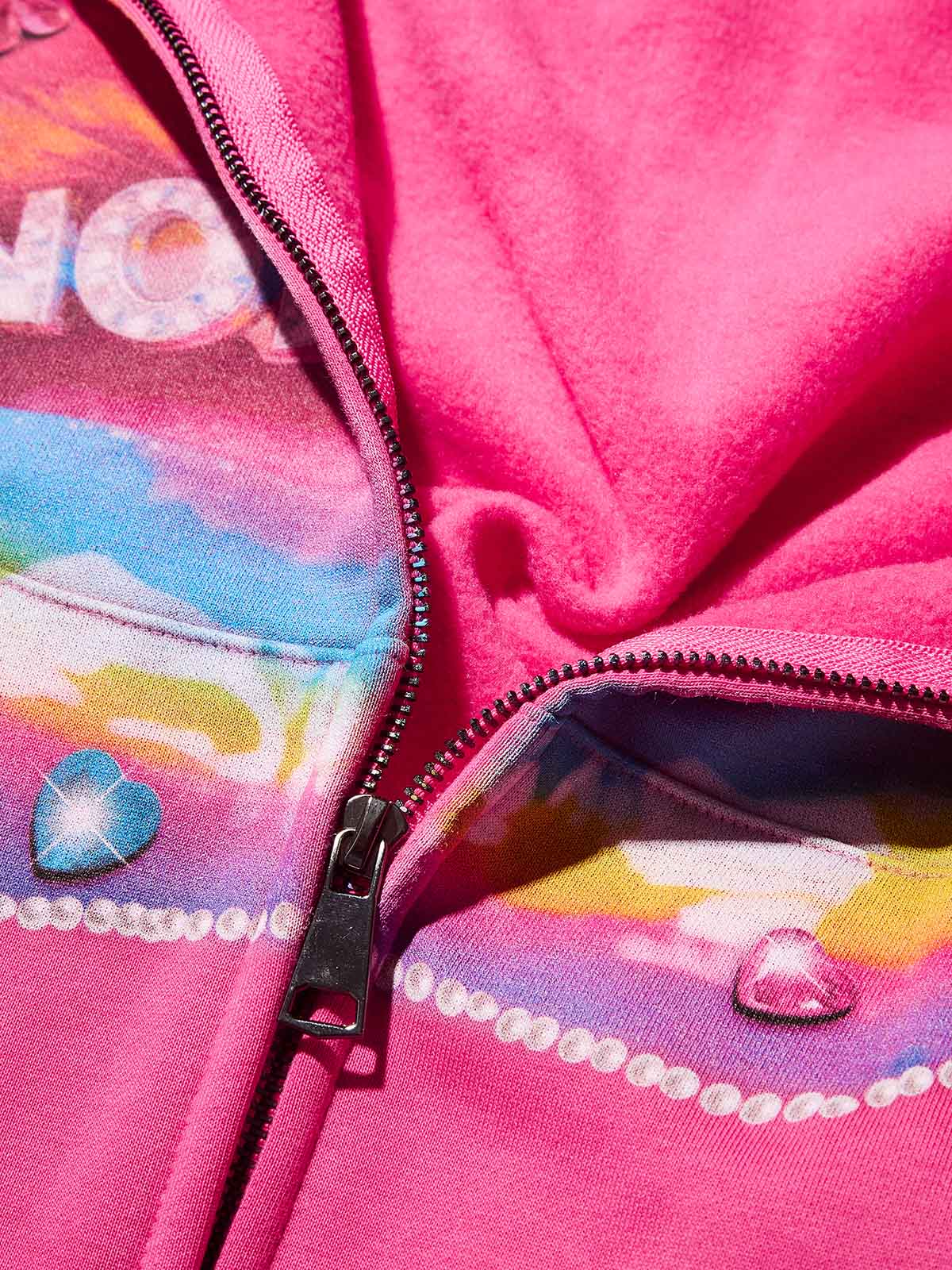 Rainbow Lip Grills Pink Warm Hoodie