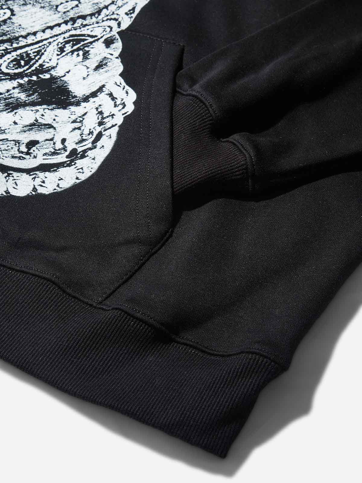 Paisley Balaclava Diamond Necklace Tech Fabric Hoodie