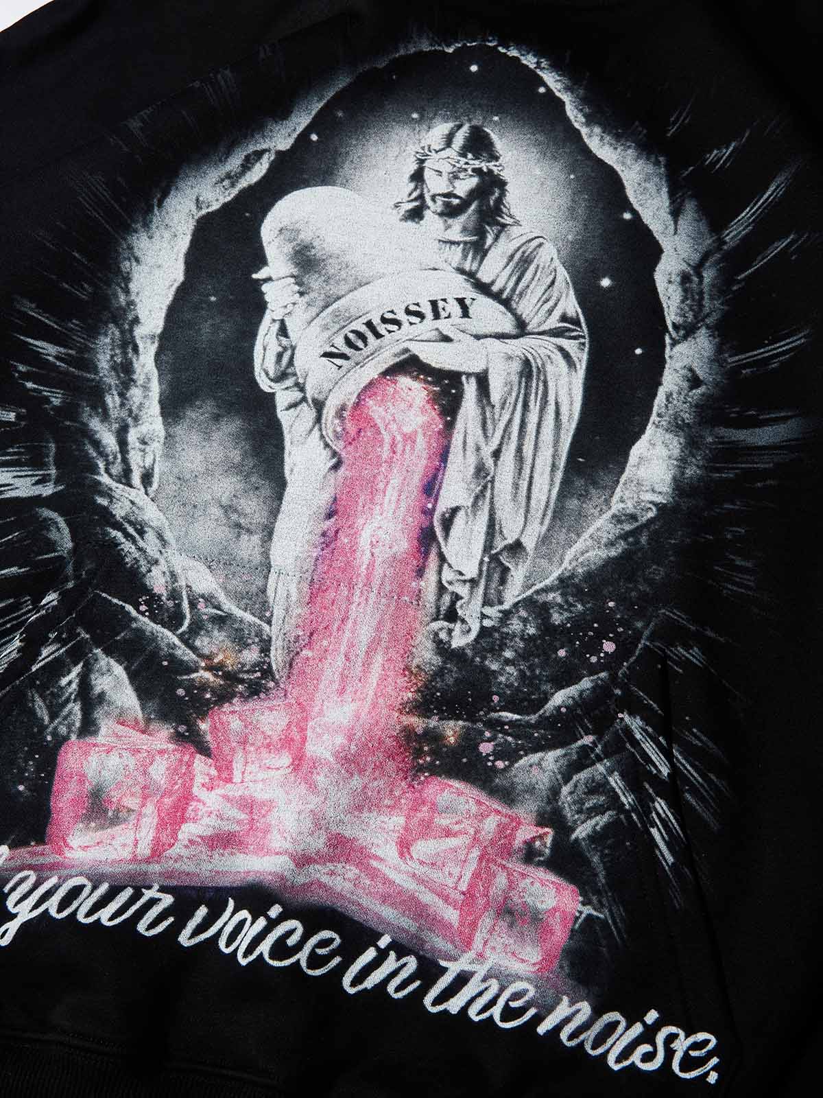 Jesus Pouring Stories Art Print Tech-Fabric Hoodie