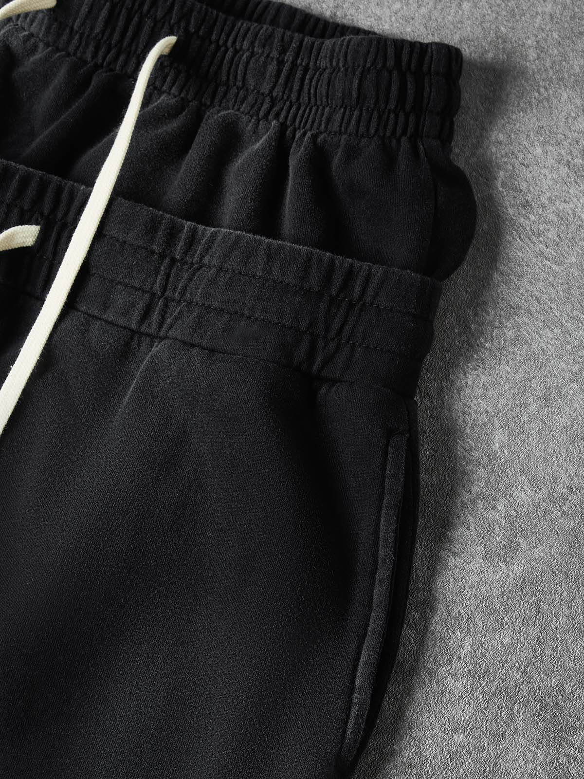 NOISSEY TRIPLE-HEADED DOBERMAN VINTAGE DISTRESSED SWEAT SHORTS