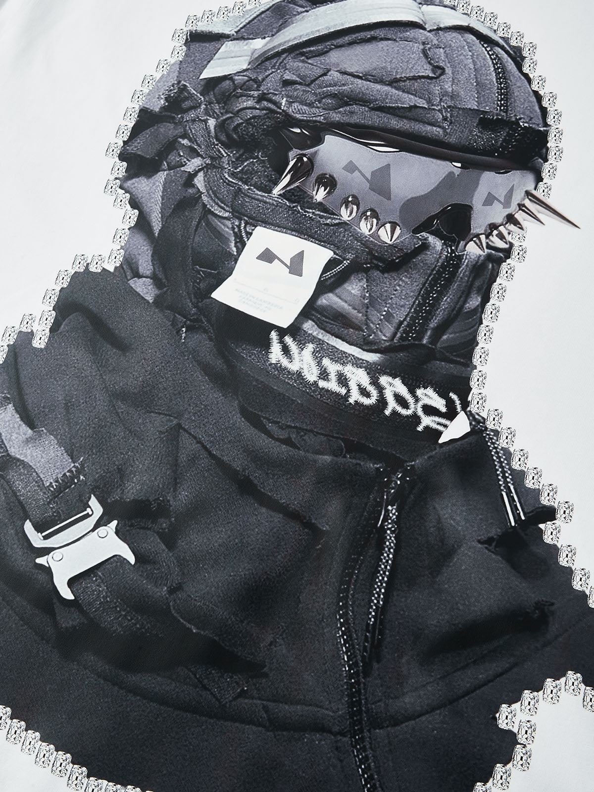 BOUNCE BACK© Black Shattered Collage Face Mask T-shirt