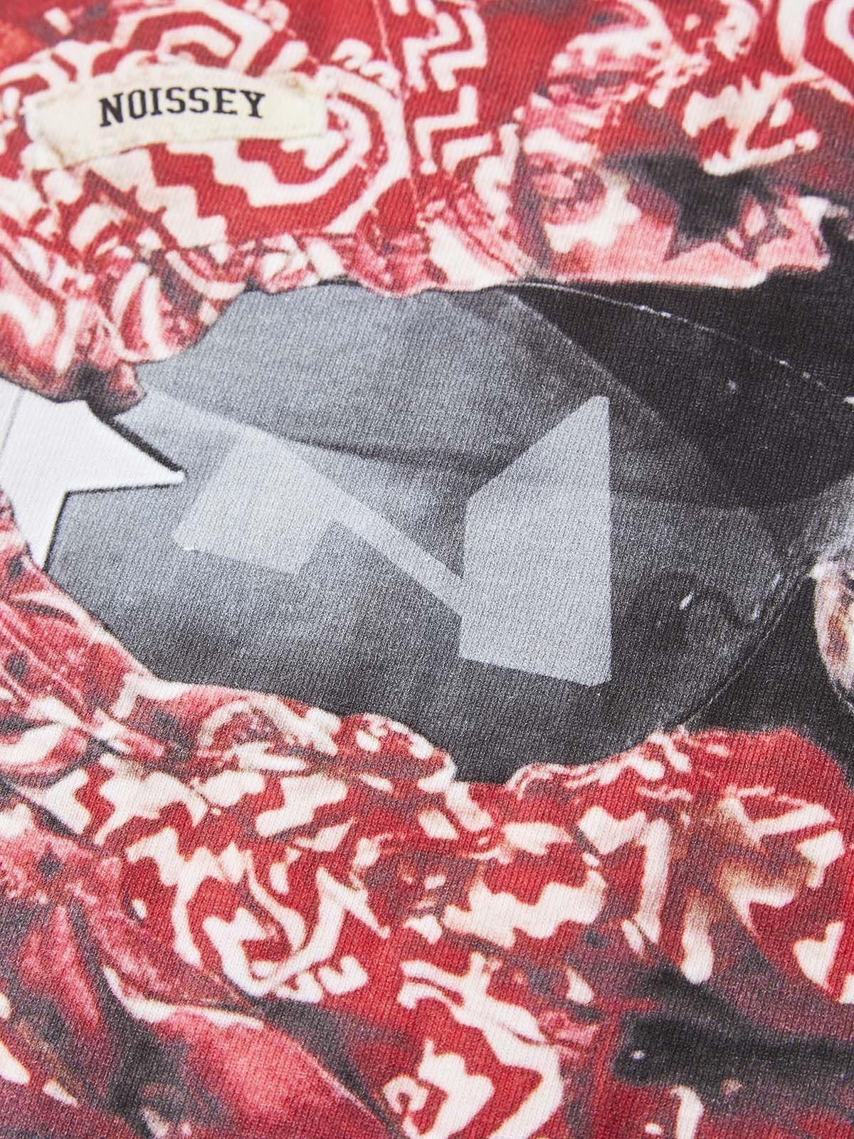 Red Shattered Collage Face Mask print T-shirt