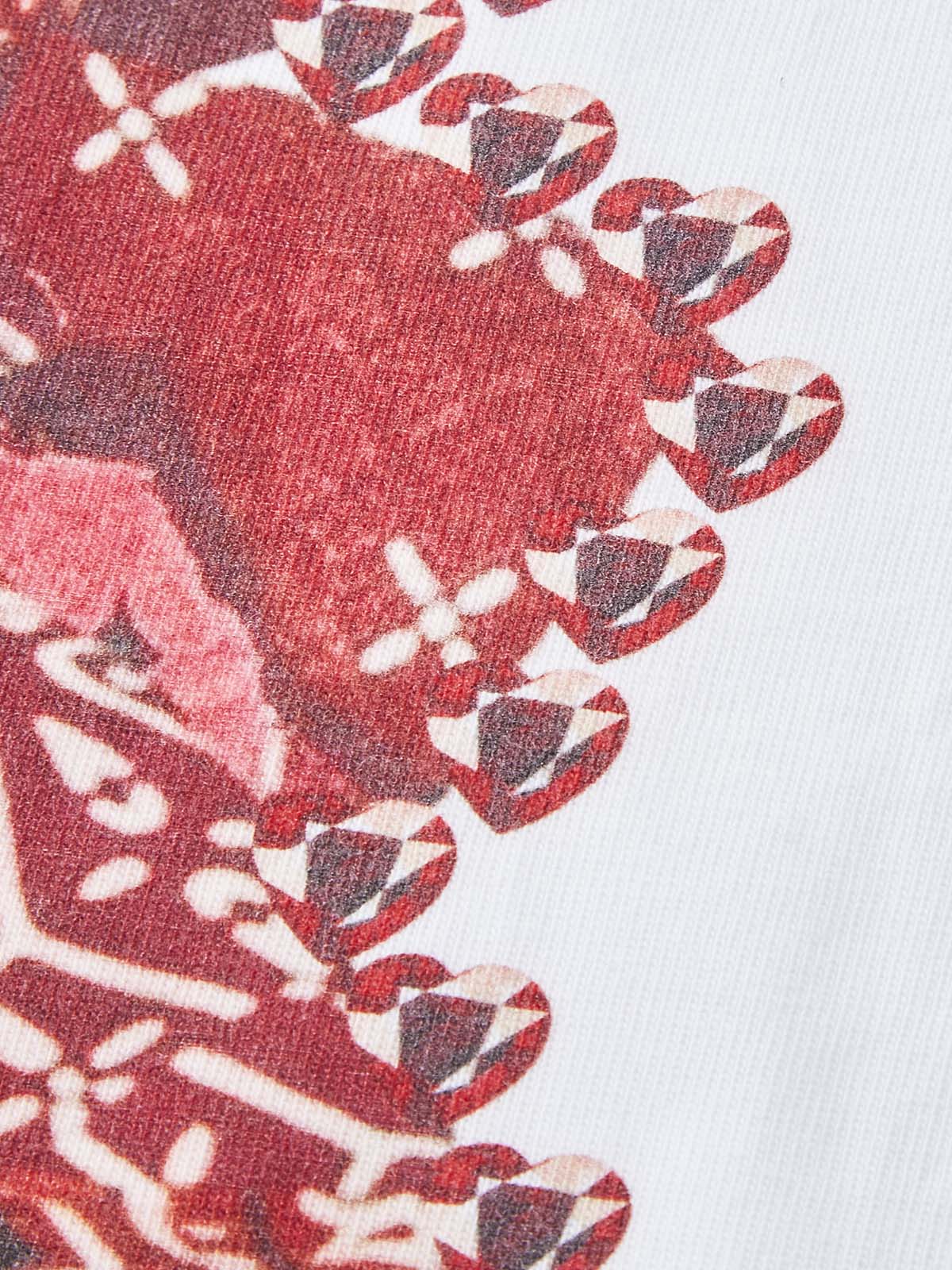 Red Shattered Collage Face Mask print T-shirt