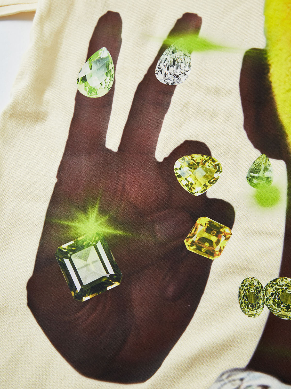 Lemon Yellow Hair and Diamond Ring Printed T-shirt