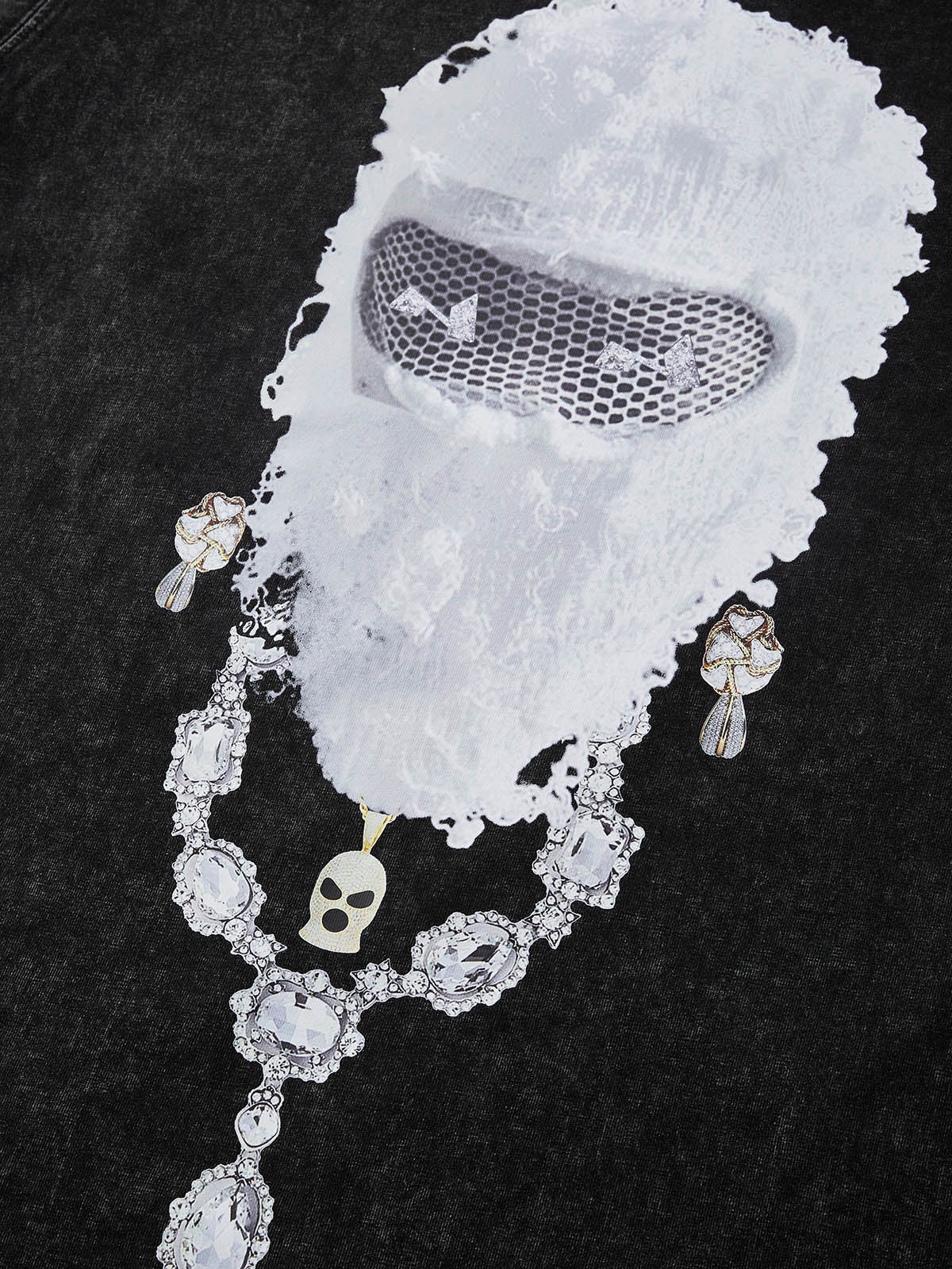Masked Diamond Headgear Printed T-shirt