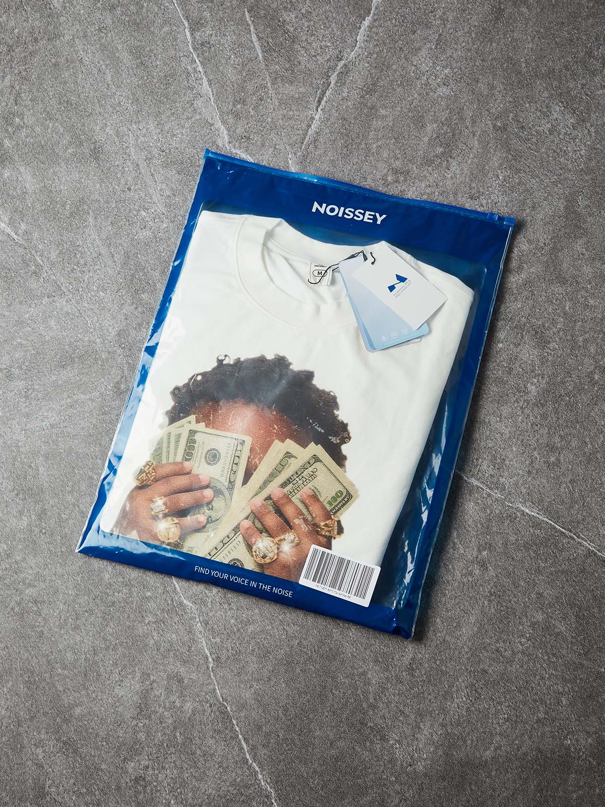 NOISSEY "Rich Forever" Boxy Heavyweight Cooling Tee - White