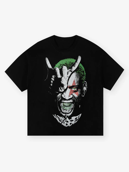 BOUNCE BACK Rodman Vintage Washed Print T-shirt