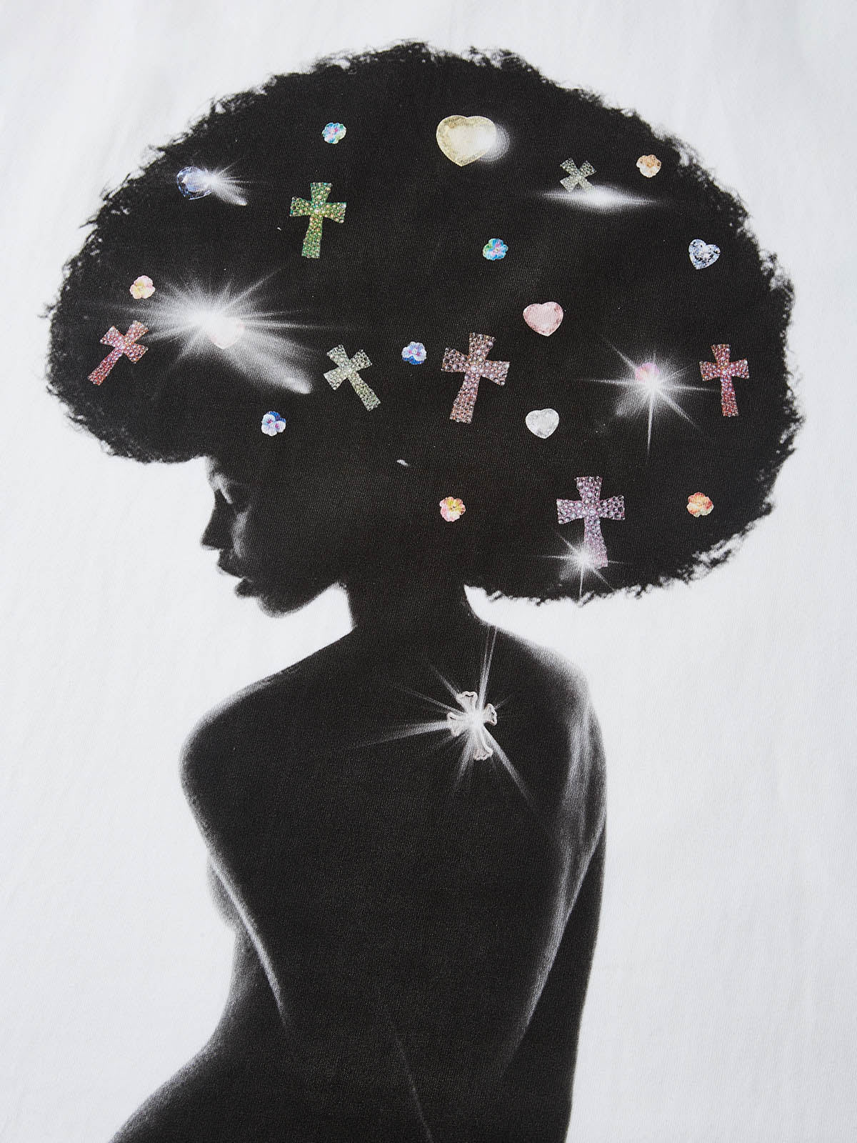 BOUNCE BACK© Exquisite Diamond Print T-shirt with stunning curves