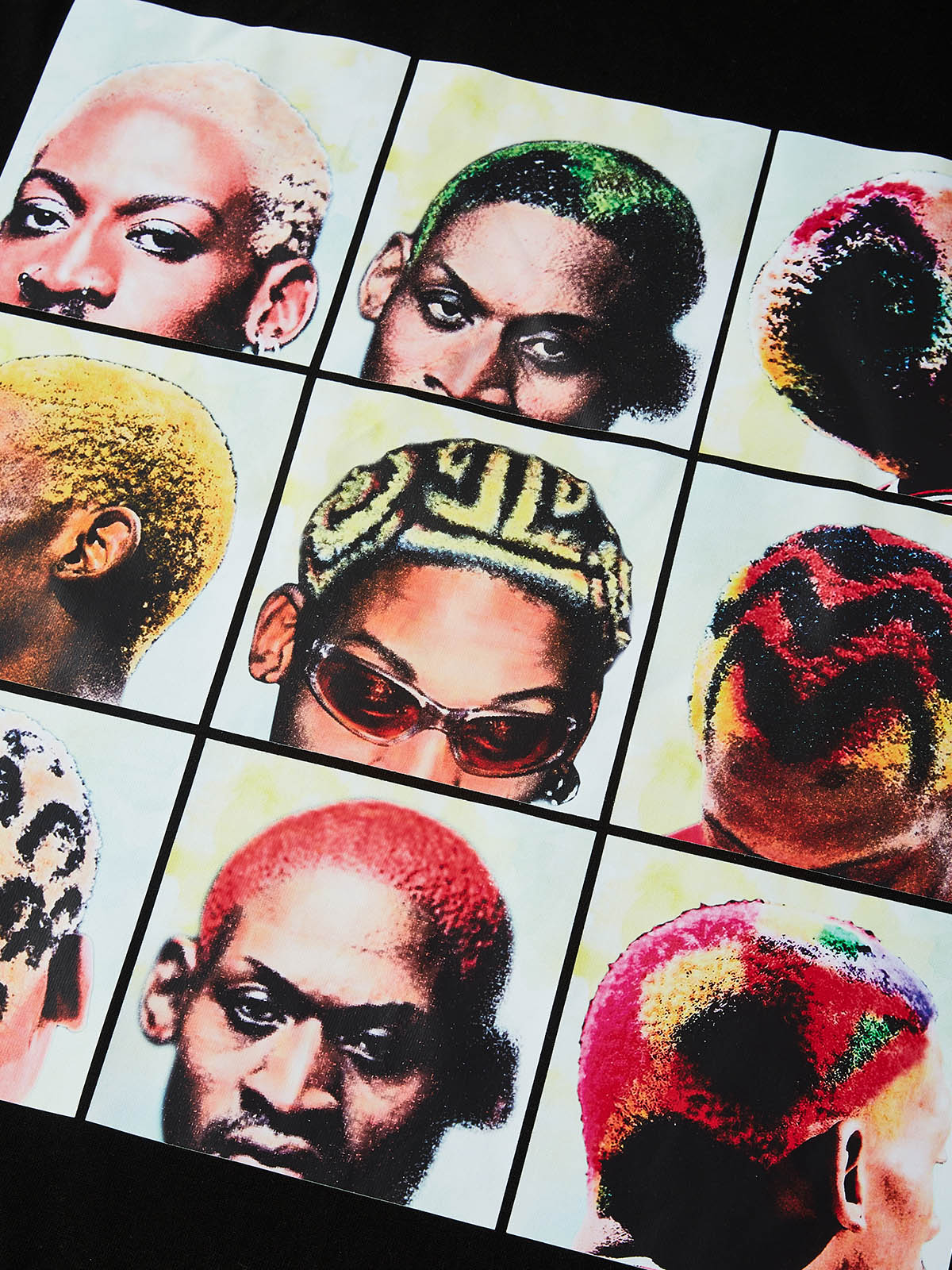 Fantastic and colorful hairstyle printed T-shirt