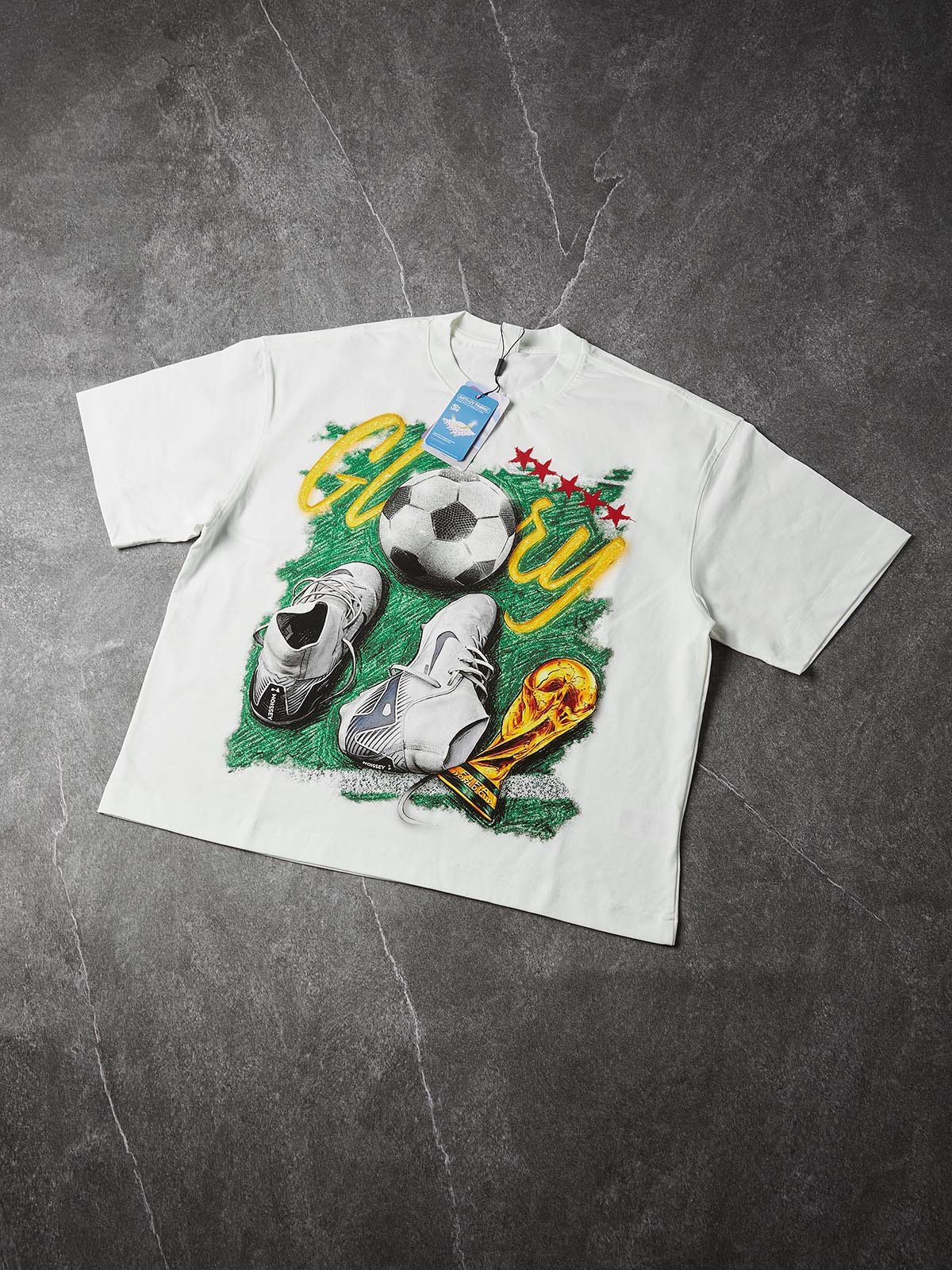 NOISSEY "Football Glory" World Cup Stadium Graphic T-Shirt - Racing White