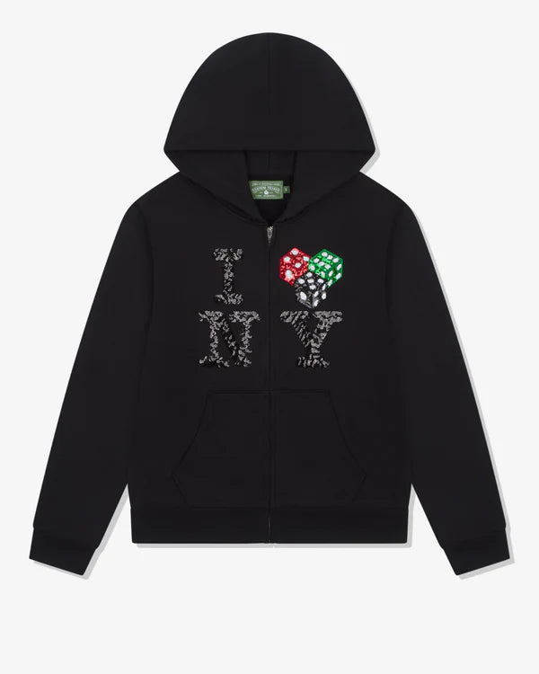 Denim Tears NY Dice Zip Hoodie "Black"