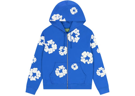 Denim Tears Blue Zip Up Hoodie