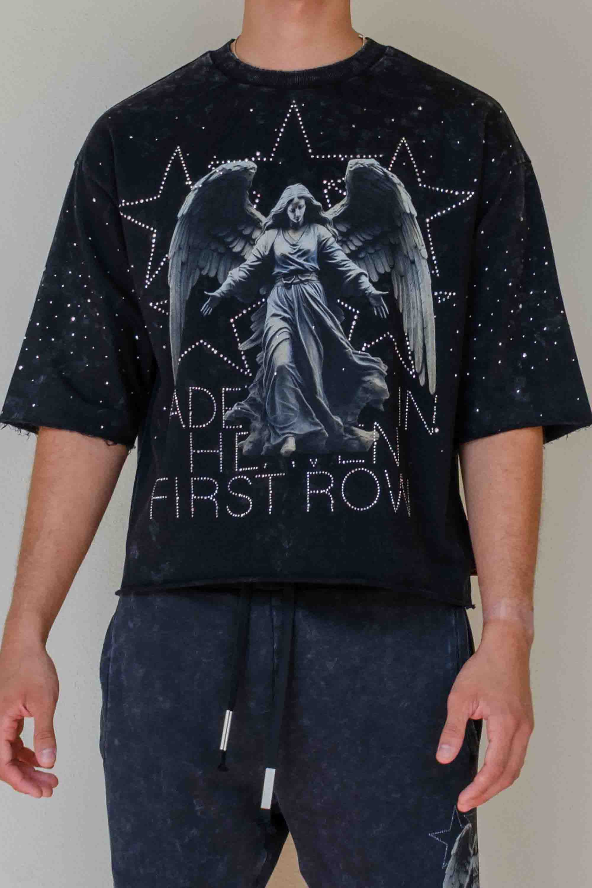 First Row 'MADE IN HEAVEN SHINING ANGEL' Cropped Tee
