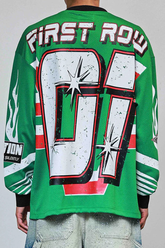 First Row Long Sleeve Jersey " Hard Racing Green "