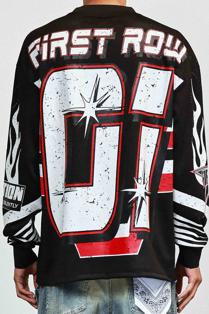 First Row Long Sleeve Jersey " Hard Racing Black "