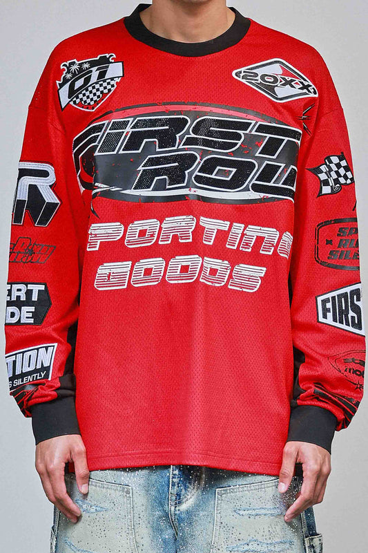 First Row Long Sleeve Jersey " Speed Rules Red "