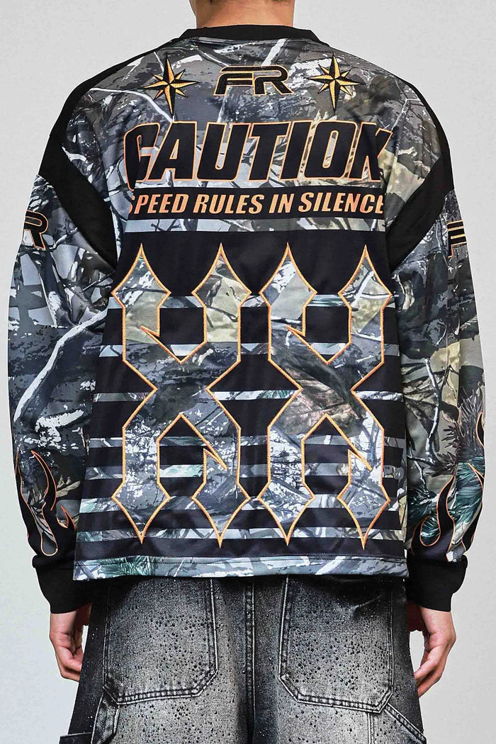 First Row Long Sleeve Jersey " Caution XX Camo "