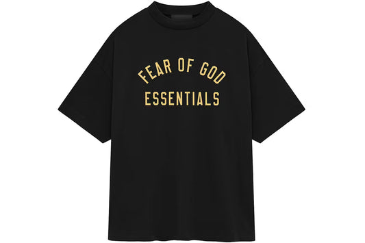 Essential T-shirt Black And Gold Arch
