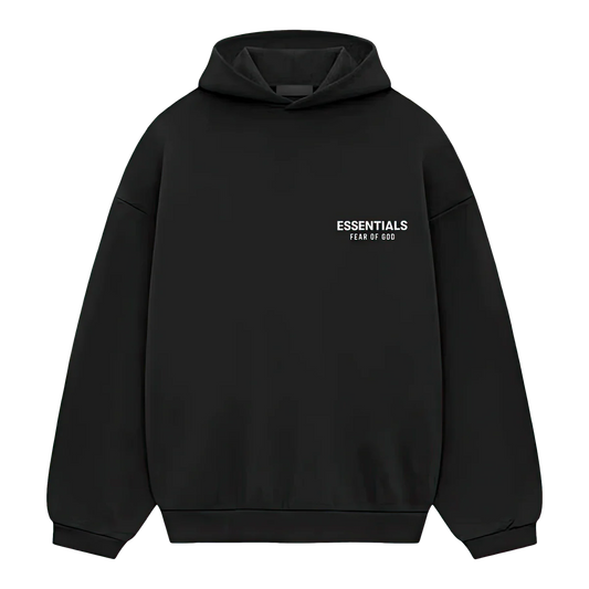 ESSENTIALS FOG HOODIE BLACK FW24