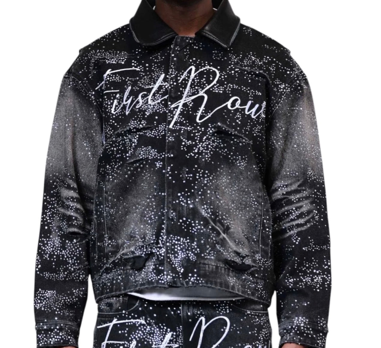 First Row Denim Jacket black