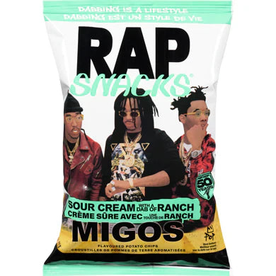 Rap snacks Migos crème aigre avec une touche de ranch