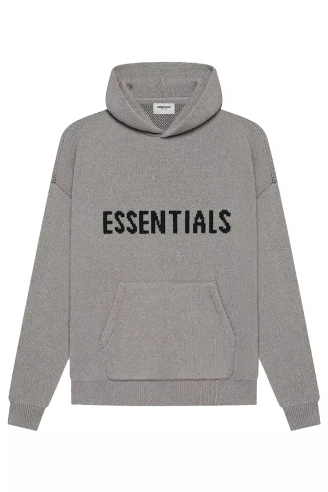 Fear of God Essentials Hoodie Knit Pullover “Dark Heather Oatmeal”